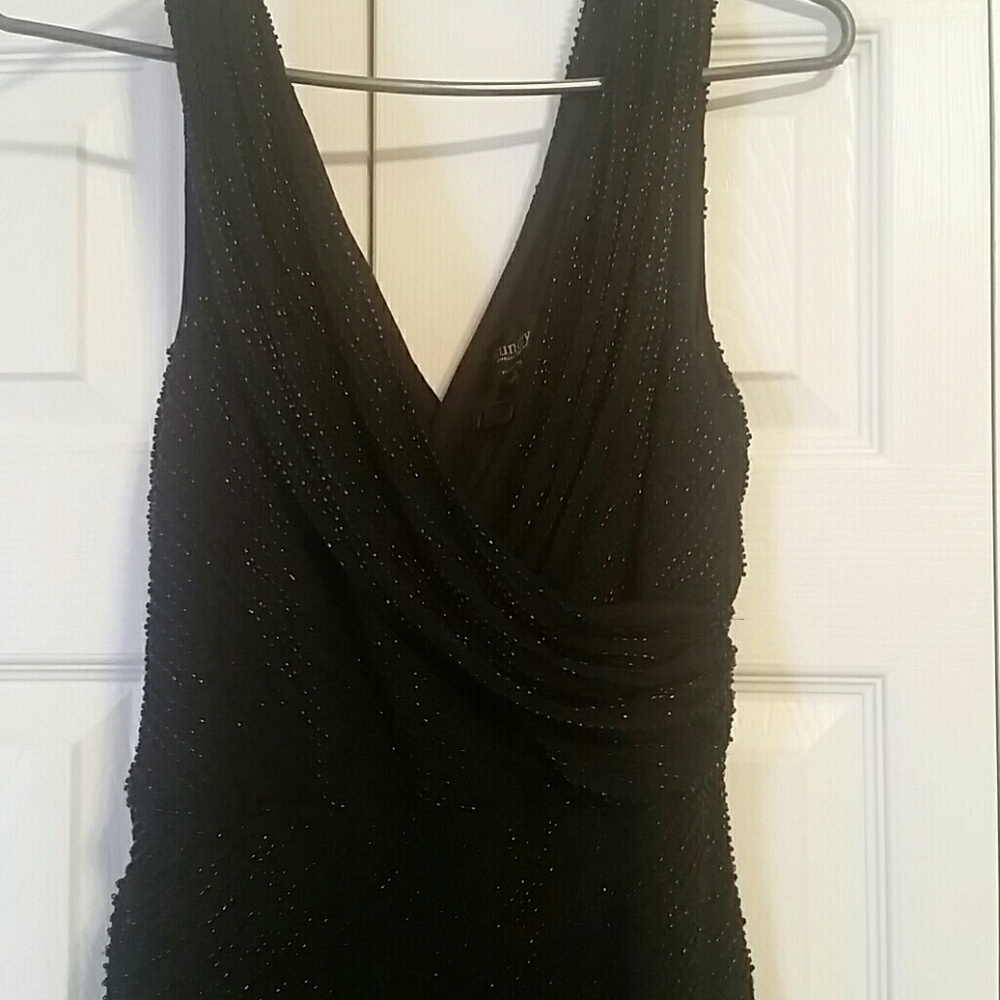 Laundry by S S Black beaded knee length dress
